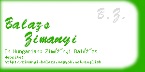 balazs zimanyi business card